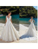 Ivory Lace Tulle Illusion Back Wedding Dress Ivory Lace Tulle Illusion Back Wedding Dress